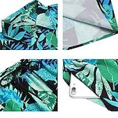 ieftine Seturi de cămăși cu imprimeu pentru bărbați-Bărbați Floral Frunze Plante tropicale 2 buc Seturi de camasi Cămașă hawaiană Manșon scurt Pantaloni scurti Răsfrânt Tropical Modă Hawaiană Stradă Casual Hawaiian Imprimeu Vară Primăvară Negru Alb