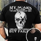 cheap Men&#039;s Graphic T Shirt-Men&#039;s Skull Graphic Prints T Shirt Casual Style 100% Cotton Short Sleeve Graphic Shirt Black Wine Navy Blue Comfortable Tee Vacation Street Fashion Designer Clothing