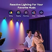 voordelige Slimme lampen-LED Slimme Licht Decoratieve Alexa Tuya Wifi Slimme Muziek Synchroniserende Multikleur Wandlamp Afstandsbediening Stekker