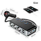 お買い得  車用充電器-シガレット ライター ソケット 4 usb 充電器 スプリッター 12v アウトレット 電源アダプター 車 新