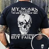 cheap Men&#039;s Graphic T Shirt-Men&#039;s Skull Graphic Prints T Shirt Casual Style 100% Cotton Short Sleeve Graphic Shirt Black Wine Navy Blue Comfortable Tee Vacation Street Fashion Designer Clothing