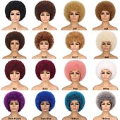economico Parrucche storiche-parrucca anni &#039;70 parrucche afro per donne nere parrucche afro soffici rimbalzanti e morbide parrucche piene dall&#039;aspetto naturale per feste quotidiane costume cosplay parrucche di carnevale