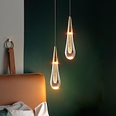 olcso Sziget lámpák-led függőlámpa konyhai lámpatestek mennyezeti led modern arany függőlámpa mini könnycsepp kristály függőlámpa konyhaszigethez hálószoba folyosó bejáratához (1 csomag)