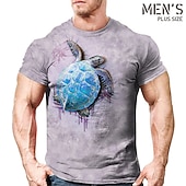 economico magliette da uomo taglie forti-Per uomo Plus Size maglietta Grande e alto Pop art Girocollo Stampa Manica corta Primavera estate Vintage Streetwear Comodo Informale Sport Top