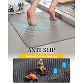 cheap Absorbent Bathroom Rug-Absorbent Bath Mat Non-slip, Diatomaceous Rubber Non Slip Quick Dry Super Absorbent Thin Bathroom Rugs Fit Under Door-Washable Bathroom Floor Mats-Shower Rug for in Front of Bathtub, Shower