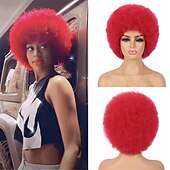 economico Parrucche storiche-parrucca anni &#039;70 parrucche afro per donne nere parrucche afro soffici rimbalzanti e morbide parrucche piene dall&#039;aspetto naturale per feste quotidiane costume cosplay parrucche di carnevale