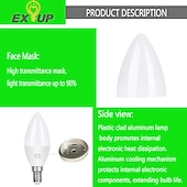 Недорогие Светодиодные лампы-свечи-5 шт. 6 W LED лампы в форме свечи 450 lm E14 C37 12 Светодиодные бусины SMD 2835 Тёплый белый Холодный белый 220-240 V / RoHs / CE