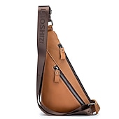 levne Pánské tašky-pánská taška na popruh z hovězí kůže - vintage crossbody kabelka přes rameno pro cestování, outdoor a každodenní použití