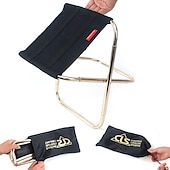 cheap Camping Furniture-Ultralight Camping Stool Collapsible Stool Portable Folding Stool for Adults Fishing Outdoor Hiking Gardening Backpacking Travelling Walking with Carry Bag,Metallic