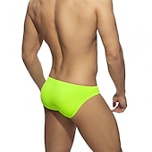 preiswerte Herren Badehosen-Herren Bademode Badehosen Schwimmen Tanga Glatt Atmungsaktiv Weich Freizeitskleidung Wochenende Stilvoll Einfach Schwarz Weiß