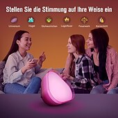 economico Luci intelligenti-Lampada da tavolo portatile LED Smart Light con atmosfere Bluetooth lampada da scrivania intelligente WiFi controllata vocalmente lampada a ritmo musicale Tuya USB