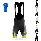 cheap Men&#039;s Shorts, Tights &amp; Pants-Men&#039;s Cycling Bib Shorts 3D Padded Shorts Bike Padded Shorts / Chamois Bottoms Mountain Bike MTB Road Bike Cycling Sports Gear 3D Pad Cycling Breathable Quick Dry Black Yellow Polyester Spandex