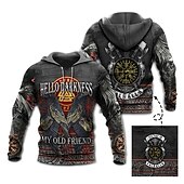 baratos moletons 3d masculinos-Homens Animal Estampas Abstratas Moletom Moletons Moletom com capuz Manga Longa Moletom com capuz Com Capuz Roupa de rua Impressão 3D Diário Esportes Cinzento Escuro Imprimir Primavera &amp; Outono