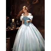 economico Vestiti-Retrò Vintage Rococò Principessa Vestito Abito da Ballo Cenerentola Principessa Shakespeare Sposa Tinta unica Abito da ballo Costume Per donna Halloween Carnevale San Valentino Matrimonio Feste