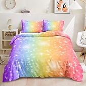 economico Set copripiumino-biancheria da letto 3d copripiumino con stampa arcobaleno set di biancheria da letto copripiumino con 1 copripiumino o copripiumino stampato ， 1 foglio ， 2 federe per letto matrimoniale / regina / re