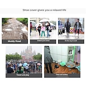 baratos Jardinagem-Capas impermeáveis para botas de chuva, galochas antiderrapantes com controle de areia, sola de borracha em pvc reutilizáveis botas de chuva e neve galochas para ciclismo acampamento ao ar livre pesca viagem jardim