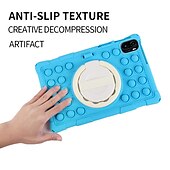 abordables Coques pour tablettes Samsung-Tablette Etuis coque Pour Samsung Galaxy Tab S8 11&#039;&#039; S6 Lite A7 A 8.0&quot; 2022 2021 2020 2019 Portable Poignée Porte-crayons Bande dessinée Dégradé de Couleur Armure Silicone Pour Enfants