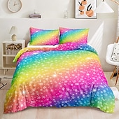 economico Set copripiumino-biancheria da letto 3d copripiumino con stampa arcobaleno set di biancheria da letto copripiumino con 1 copripiumino o copripiumino stampato ， 1 foglio ， 2 federe per letto matrimoniale / regina / re