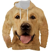 economico Stampa animale-Per uomo Cane Stampe Grafiche Felpa con Cappuccio Felpe con cappuccio Felpa Streetwear Designer Manica Lunga Con Cappuccio Quotidiano Sportivo Nero Rosso Stampato Primavera &amp; Autunno progettista