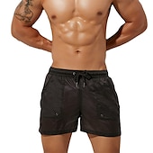 abordables shorts de baño para hombre-Hombre Pantalones de Surf Pantalones de Natación Boxers de Natación Pantalones cortos de playa Correa Cintura elástica Plano Transpirable Secado rápido Corto Casual Diario Festivos Elegante Sensual