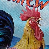 お買い得  鳥と動物-男性用 レタード 鶏 ビーチ シャツ アロハシャツ 半袖 シャツ 折襟 トロピカル風 ファッション ハワイアン カジュアル ハワイアン 祝日 ブルー S M L