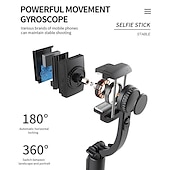 economico Bastoni per selfie-stabilizzatore portatile bluetooth per smartphone con gimbal palmare con treppiede selfie stick pieghevole gimbal per smartphone xiaomi iphone