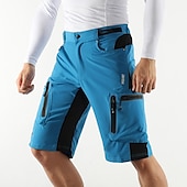 cheap Men&#039;s Shorts, Tights &amp; Pants-Arsuxeo Men&#039;s Cycling MTB Shorts Bike Shorts Bike Shorts Baggy Shorts Relaxed Fit Mountain Bike MTB Road Bike Cycling Sports Breathable Quick Dry Waterproof Zipper Black / Orange Dark Blue+Black
