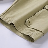 preiswerte Klassiker-Herren Cargo Shorts Kurze Hosen Shorts Kurze Hosen Multi Pocket Gerade geschnitten Bedruckt Einfarbig Komfort tragbar Knielänge Outdoor Täglich Sport Stilvoll Schwarz Blau