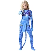 billiga Par &amp;amp; Grupp kostymer-Avatar: The Way of Water Neytiri Jake Sully Zentai-kostymer Cosplay-kostym Film-cosplay for Pojkar Flickor Barn Karnival