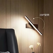 billiga Vägglampor för inomhusbelysning-led vägglampor nordisk modern minimalistisk vägglampa kreativ trappa sänglampa 330° roterande vardagsrumsvägglampa varmvit/vit 110-240v