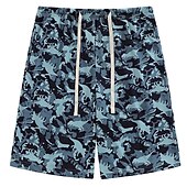 billige Sleep Bottom-Herre lounge Pysjamashorts Dyr Grafiske trykk Fritid Komfort Hjem Daglig Seng Bomull Pustende Myk Elastisk midje Sommer Vår Sjøblå Svart