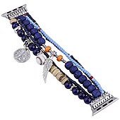 baratos Pulseiras de Apple Watch-Corda trançada artesanal Compatível com Pulseira Apple Watch 38mm 40mm 41mm 42mm 44mm 45mm 49mm Feminino Com Miçangas Boho Contas pulseira de substituição para iwatch Ultra 2 Series 9 8 7 SE 6 5 4 3