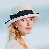 economico Cappelli da Festa-cappelli 100% lana cappello fedora casual tea party elegante con copricapo copricapo bowknot