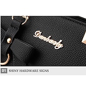 abordables Cabas et fourre-tout-Femme Sac à main Sac bandoulière Cartable Sac à Poignée Supérieure faux cuir Bureau du quotidien Rendez-vous Noeud Couleur unie Vin Noir Rose dragée