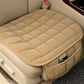 abordables Fundas de asiento para coche-1 pieza de cojín de asiento de coche, fundas de asiento de coche con parte inferior de goma antideslizante con bolsillos de almacenamiento, cojín de asiento de conductor de espuma viscoelástica