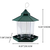 Недорогие наблюдение за птицами и дикой природой на заднем дворе-кормушки для птиц подвесная кормушка для птиц с защитой от белок пластиковая кормушка для семян птиц с шестиугольной крышей прозрачная кормушка для птиц на окне кормушки для мелких птиц кормушка для щеголовых вьюрок