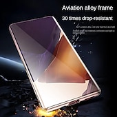 cheap Samsung Cases-Phone Case For Samsung Galaxy S24 S23 S22 S21 Plus Ultra Note 20 Ultra S25 Ultra Magnetic Adsorption Bumper Frame Magnetic Full Body Protective Solid Colored Tempered Glass Metal
