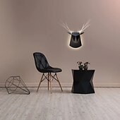 baratos Candeeiros de Parede de Embutir-Lâmpadas de parede led arandelas origami cabeça de veado decorativo led branco latão preto fosco alumínio luz de parede para quarto de crianças sala de estar quarto sala de estudo escritório 110-240 v