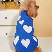 billiga Rockar-Hund Katt Kappor Tröjor Jakke Valpkläder Jumper Prinsessa Romantisk Ljuv Vinter Varm Mjuk Bekväm Tjock alla hjärtans dag Alla hjärtans dag Ledigt / vardag Hundkläder for Bulldogg Shiba Inu Cocker