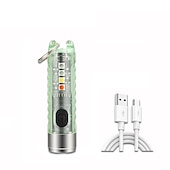 abordables Linternas-mini llavero linterna lámpara recargable antorcha súper brillante con imán camping luz uv potentes luces de iluminación portátiles