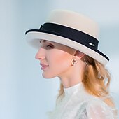 economico Cappelli da Festa-cappelli 100% lana cappello fedora casual tea party elegante con copricapo copricapo bowknot
