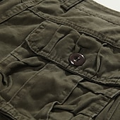 abordables Clásico-Hombre Pantalón Corto Cargo Pantalón corto Multi bolsillo Pierna recta Color sólido Comodidad Listo para vestir Longitud de la rodilla Exterior Diario Deportes Elegante Negro Verde Ejército