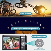 voordelige Digitale camera-digitale camera 1080p 48 megapixels vlogcamera met 16x zoom minicamera&#039;s videorecorder camcorder voor beginners kerst verjaardagscadeau