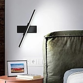 billiga Vägglampor för inomhusbelysning-led vägglampor nordisk modern minimalistisk vägglampa kreativ trappa sänglampa 330° roterande vardagsrumsvägglampa varmvit/vit 110-240v