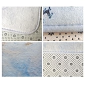 preiswerte 3PC-Badteppich-Mattenset-3er-Set Badematten, rutschfeste Badezimmermatte, U-förmiger Konturenteppich&amp;amp;Toilettendeckelbezug, Badematte mit Marmorstruktur, rutschfest&amp;amp;weicher, saugfähiger Polyesterteppich