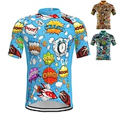 economico Maglie da uomo-Per uomo Maglia da ciclismo Manica corta Bicicletta Maglietta / Maglia Superiore con 3 tasche posteriori Ciclismo da montagna Cicismo su strada Traspirante Asciugatura rapida Traspirazione umidit