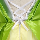 economico Costumi per bambine-Fiaba Principessa Tiana Abito da damigella Costume per festa a tema Abiti in tulle Cosplay for Ragazze Bambini Carnevale Mascherata Matrimonio Ospite di nozze