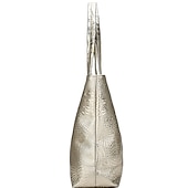 baratos Malas com Alça-bolsa tote feminina prateada com relevo de crocodilo | bolsa de ombro de couro sintético de grande capacidade para uso diário e no escritório – elegante e versátil