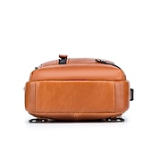 economico Borselli da uomo-borsa a tracolla da uomo in pelle marrone con tasche multiple per attività casual, di viaggio e all&#039;aperto