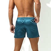 billiga Sov botten-Herr Vardagsklädsel Pyjamasshorts Slät Ledigt Komfort Hem Dagligen Säng Polyester Andningsfunktion Mjuk Elastisk midja Vår Sommar Ljusrosa Svart